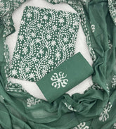 Block Print Elegant Cotton Suit Set - Yanchi